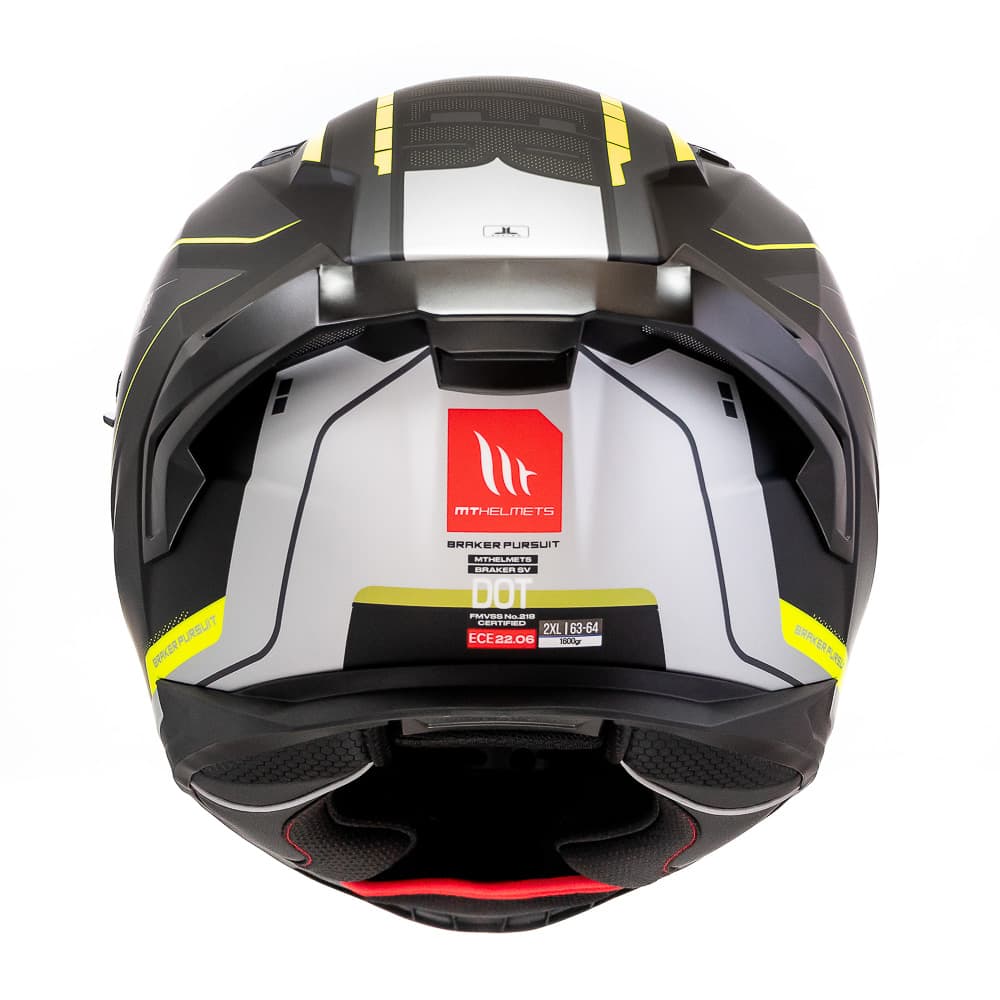 Casco MT Helmets Braker SV B3 Pursuit Amarillo Fluor