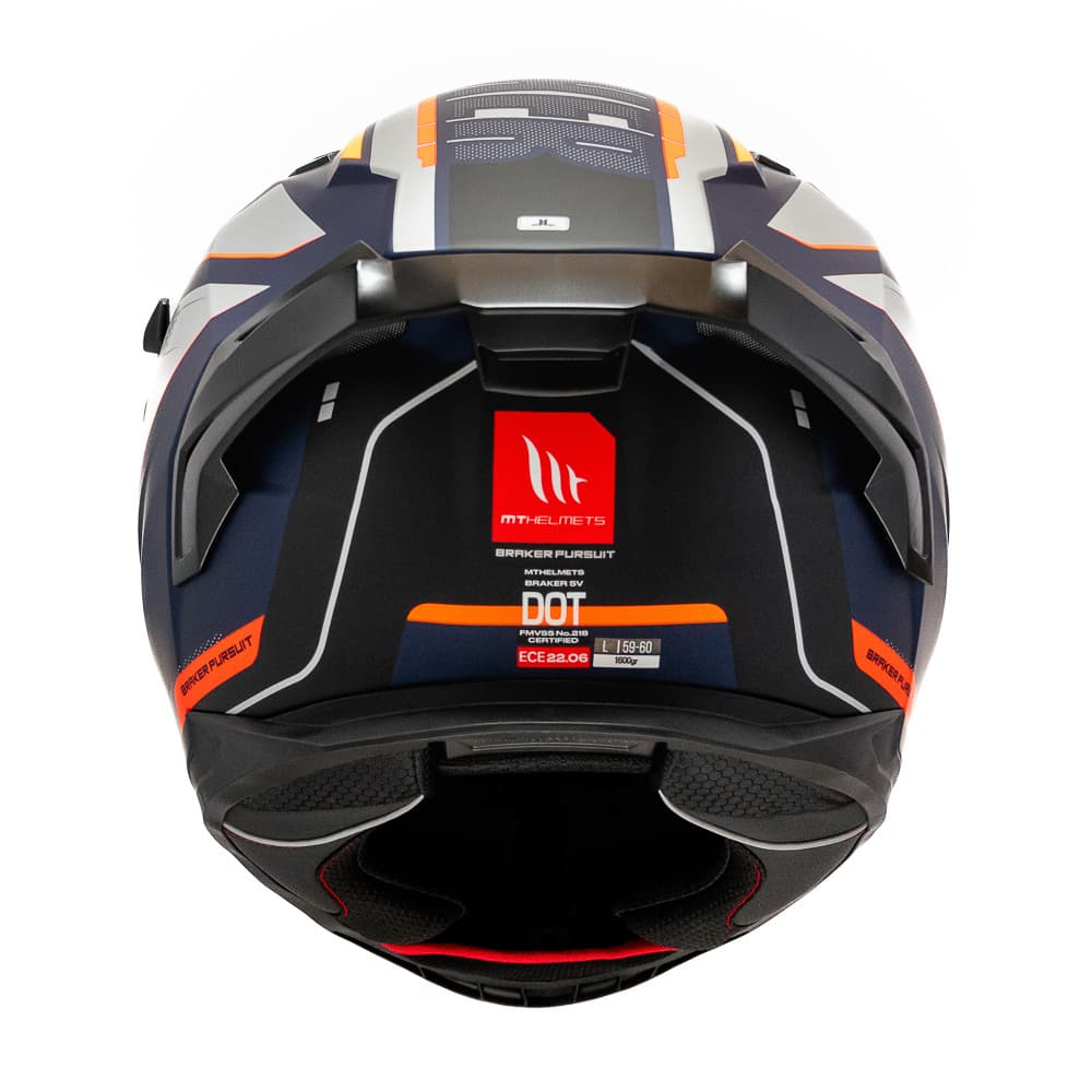 Casco MT Helmets Braker SV C4 Pursuit Naranja Mate