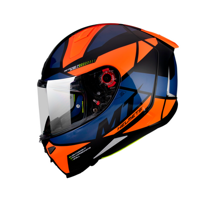 Casco de Moto MT Helmets Revenge 2 Scalpel A4 Naranja Mate+ Mica Dark de regalo