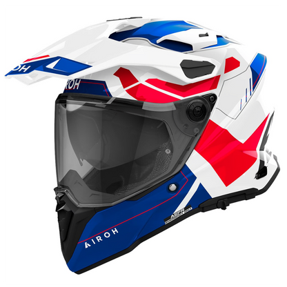 Casco Airoh Commander 2 Reveal Azul Rojo Brillo