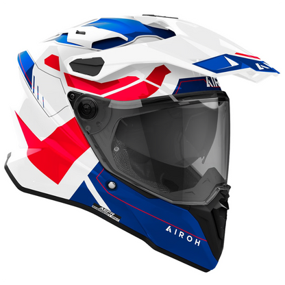 Casco Airoh Commander 2 Reveal Azul Rojo Brillo