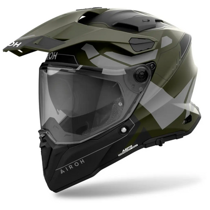 Casco Airoh Commander 2 Reveal Militar Verde Mate