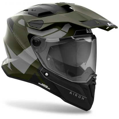 Casco Airoh Commander 2 Reveal Militar Verde Mate