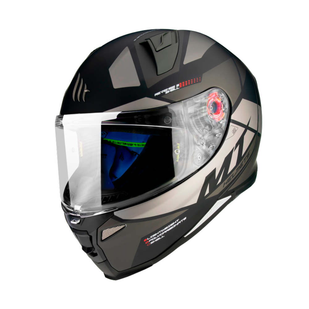 Casco de Moto MT Helmets Revenge 2 Scalpel A2 Gris Mate+ Mica Dark de regalo