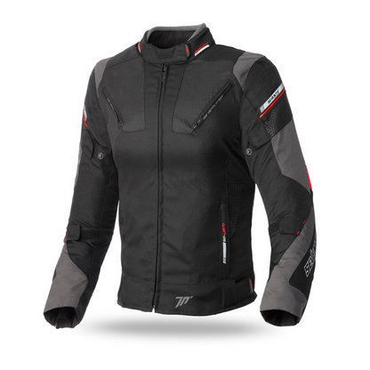 Chaqueta para Moto Mujer Seventy SD-JR71 Invierno Racing Mujer Negra/Rojo