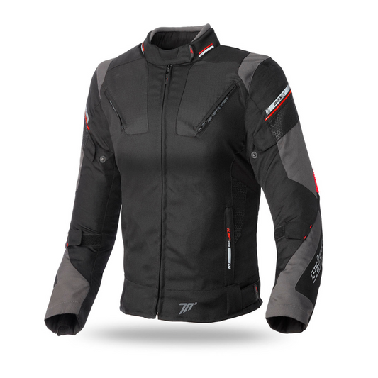 Chaqueta para Moto Mujer Seventy SD-JR71 Invierno Racing Mujer Negra/Rojo