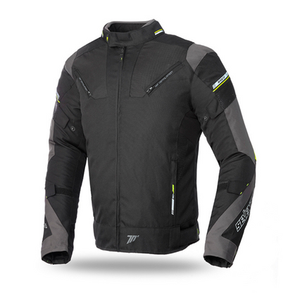 Chaqueta para Moto Seventy  SD-JR69 Invierno Racing Hombre Negra/Amarillo Fluor