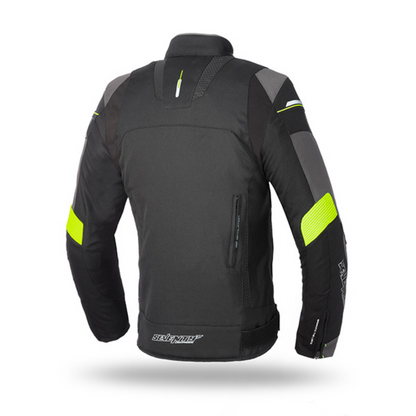 Chaqueta para Moto Seventy  SD-JR69 Invierno Racing Hombre Negra/Amarillo Fluor