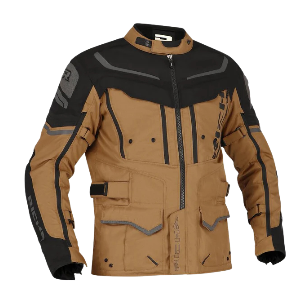 Chaqueta para Moto Richa Infinity 2 Adventure Camel Negro - Hombre