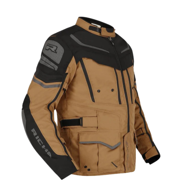 Chaqueta para Moto Richa Infinity 2 Adventure Camel Negro - Hombre