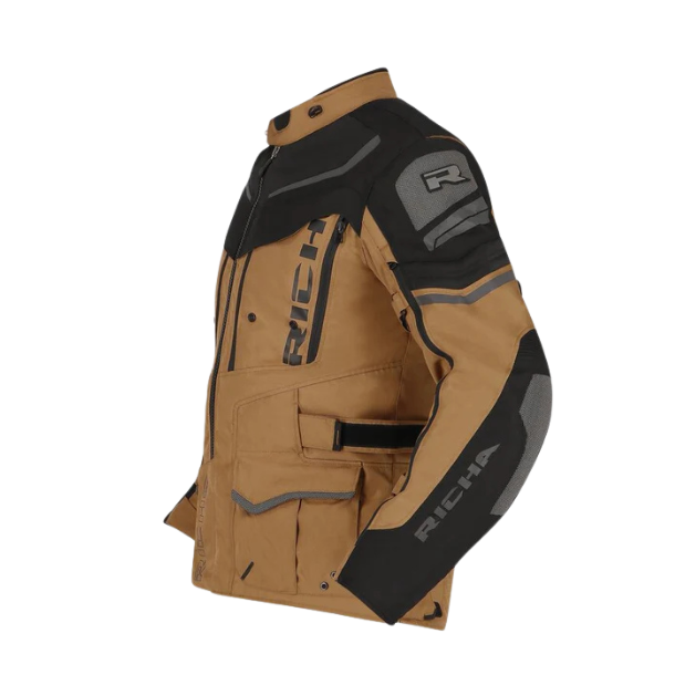 Chaqueta para Moto Richa Infinity 2 Adventure Camel Negro - Hombre