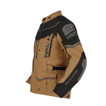 Chaqueta para Moto Richa Infinity 2 Adventure Camel Negro - Hombre