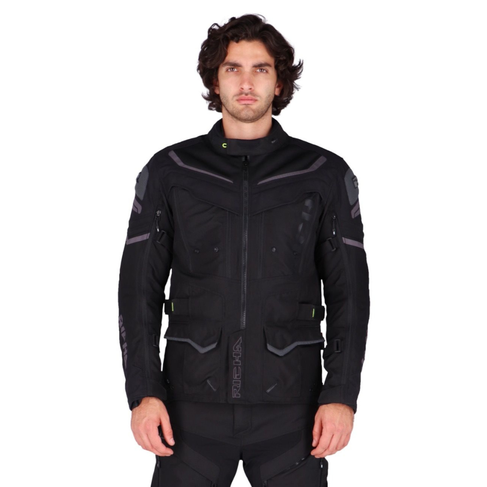 Chaqueta para Moto Richa Infinity 2 Adventure Black - Hombre