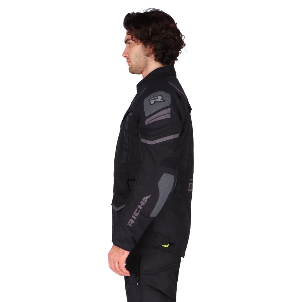 Chaqueta para Moto Richa Infinity 2 Adventure Black - Hombre