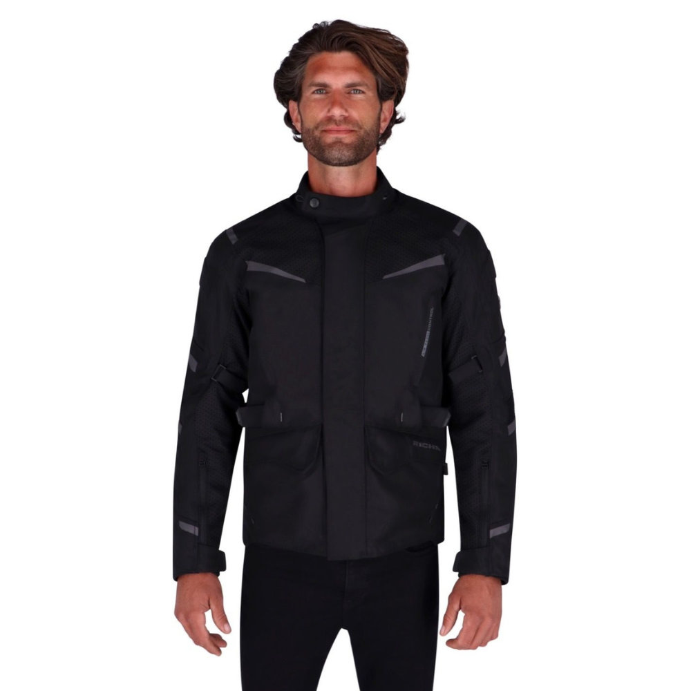 Chaqueta para Moto Richa Tundra Black - Hombre