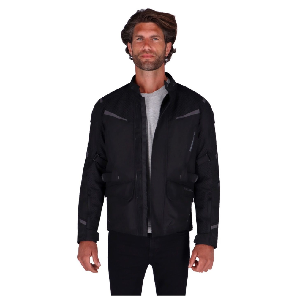 Chaqueta para Moto Richa Tundra Black - Hombre
