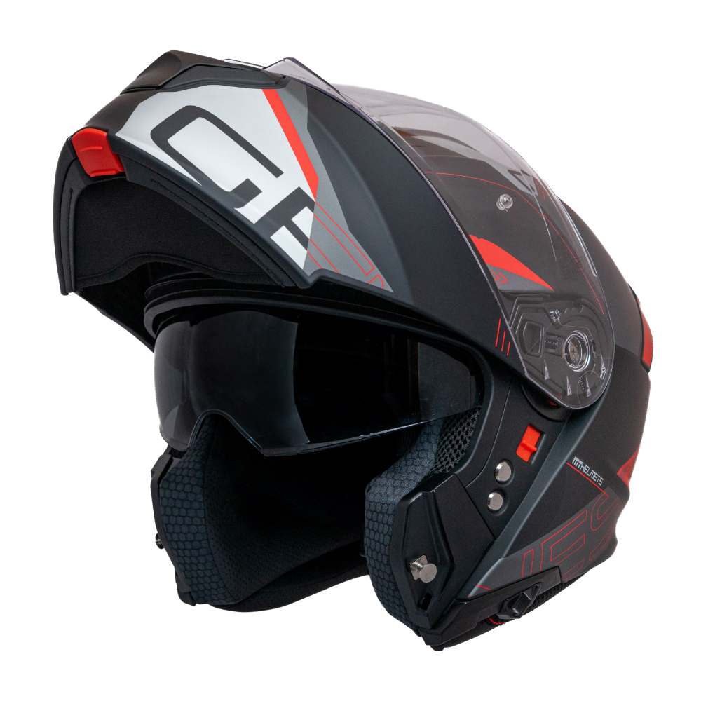 Casco MT Genesis SV Atempo B15 Mate Rojo/Gris/Negro