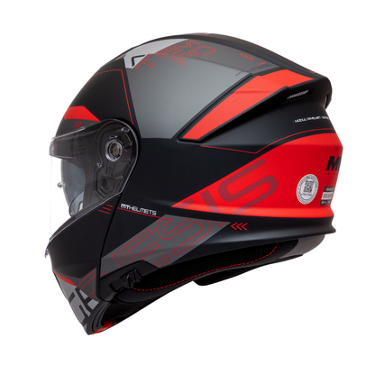 Casco MT Genesis SV Atempo B15 Mate Rojo/Gris/Negro