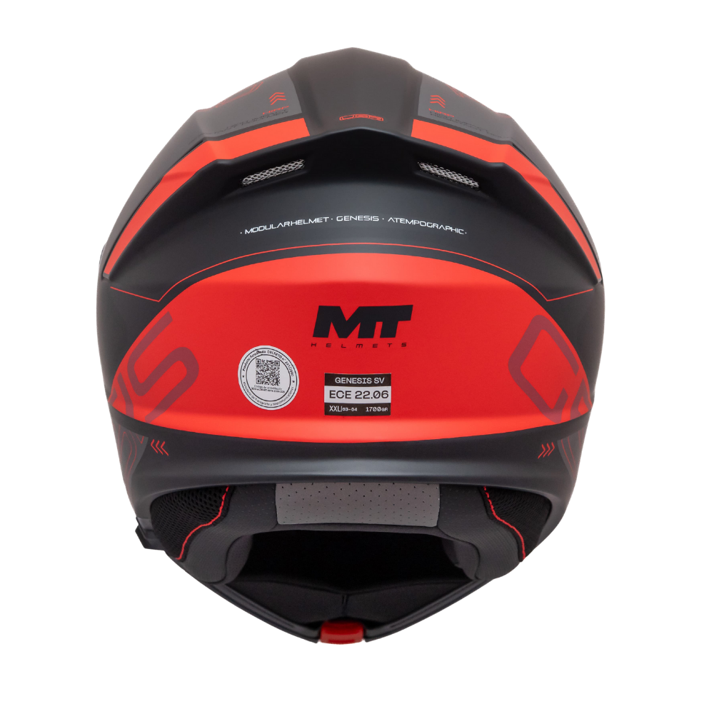 Casco MT Genesis SV Atempo B15 Mate Rojo/Gris/Negro