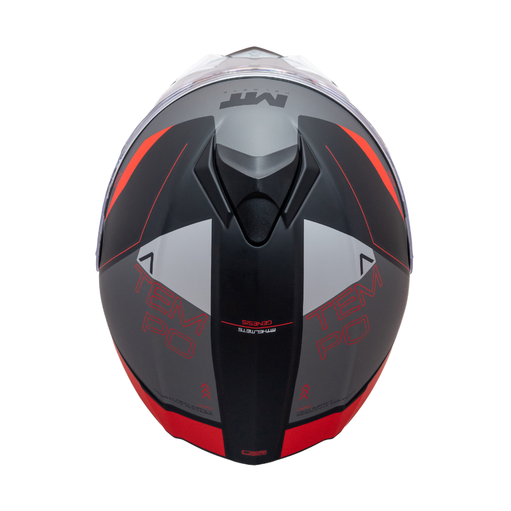Casco MT Genesis SV Atempo B15 Mate Rojo/Gris/Negro