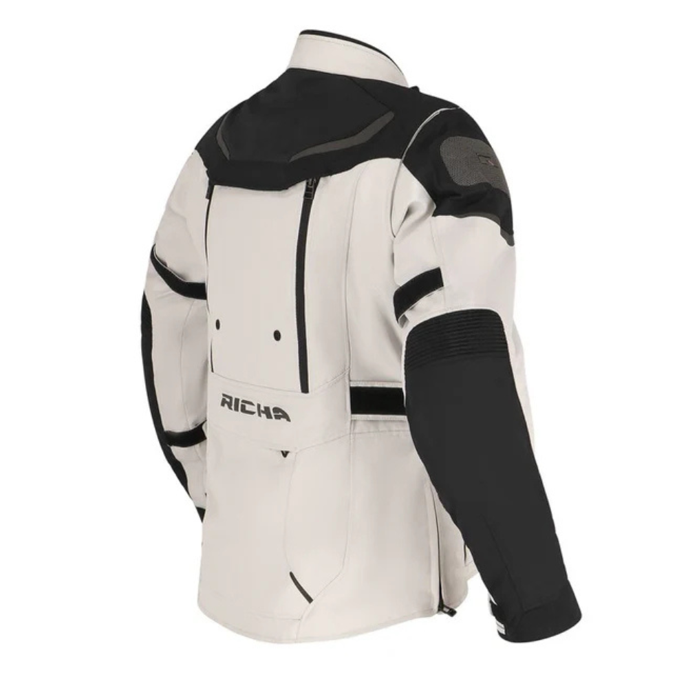 Chaqueta para Moto Richa Infinity 2 Adventure Gris Claro Negro - Mujer