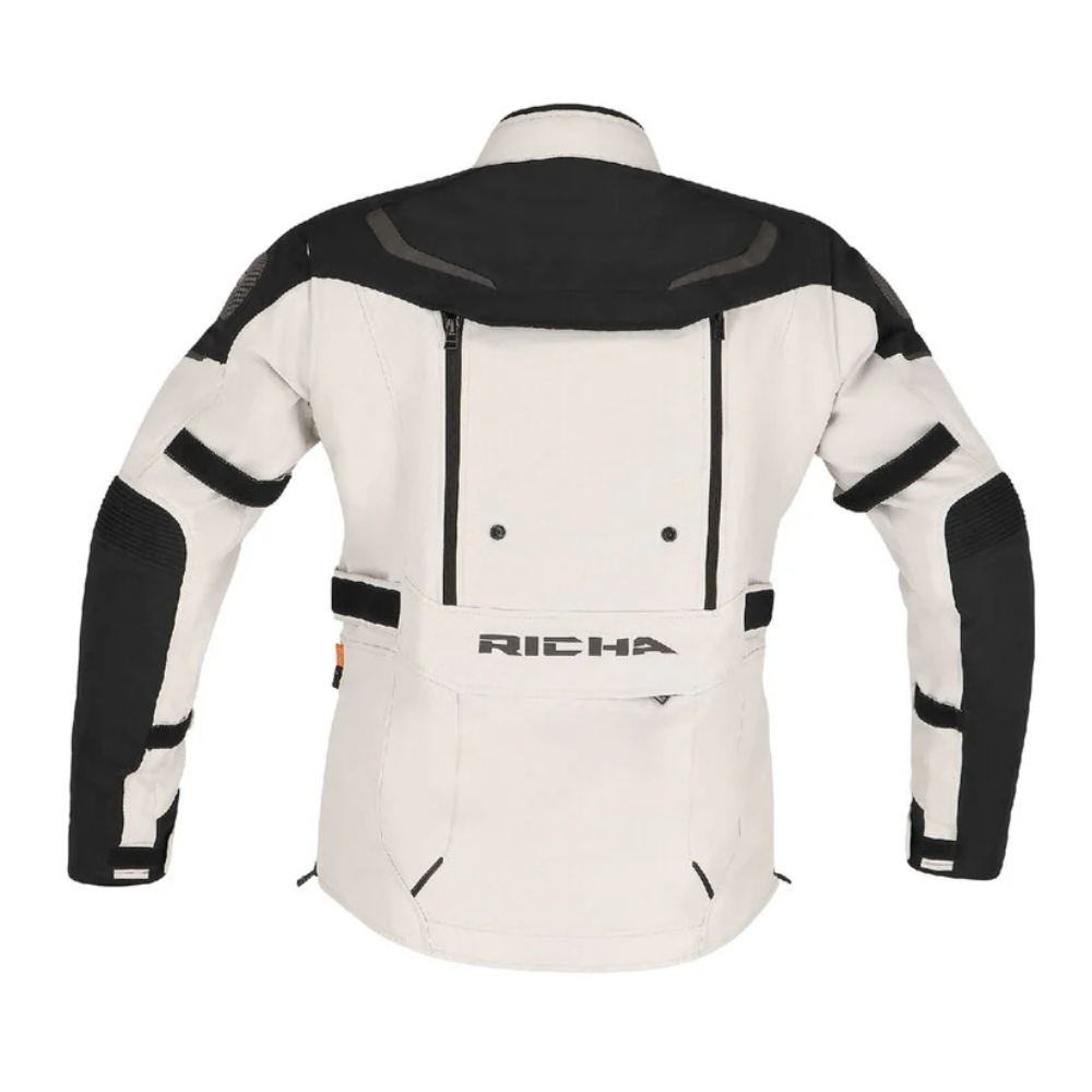 Chaqueta para Moto Richa Infinity 2 Adventure Gris Claro Negro - Mujer