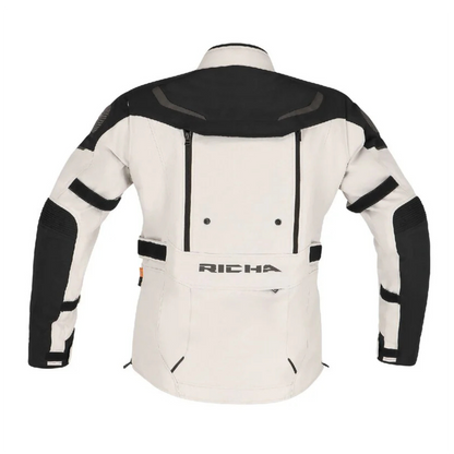 Chaqueta para Moto Richa Infinity 2 Adventure Gris Claro Negro - Mujer