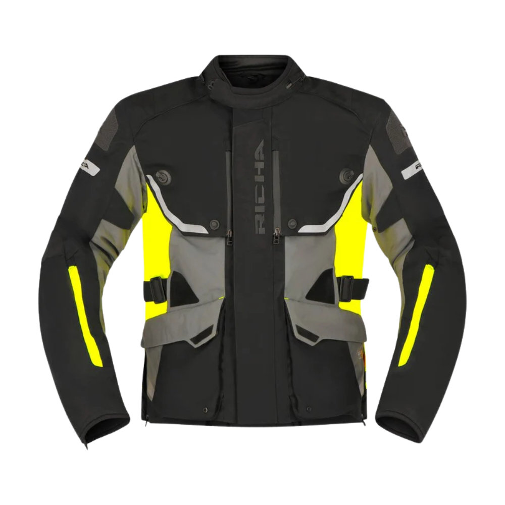 Chaqueta para Moto Richa Infinity 3 Pro Black Yellow- Hombre