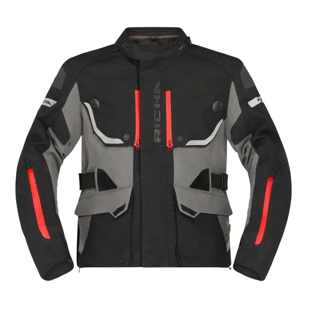 Chaqueta para Moto Richa Infinity 3 Pro Black Grey- Hombre