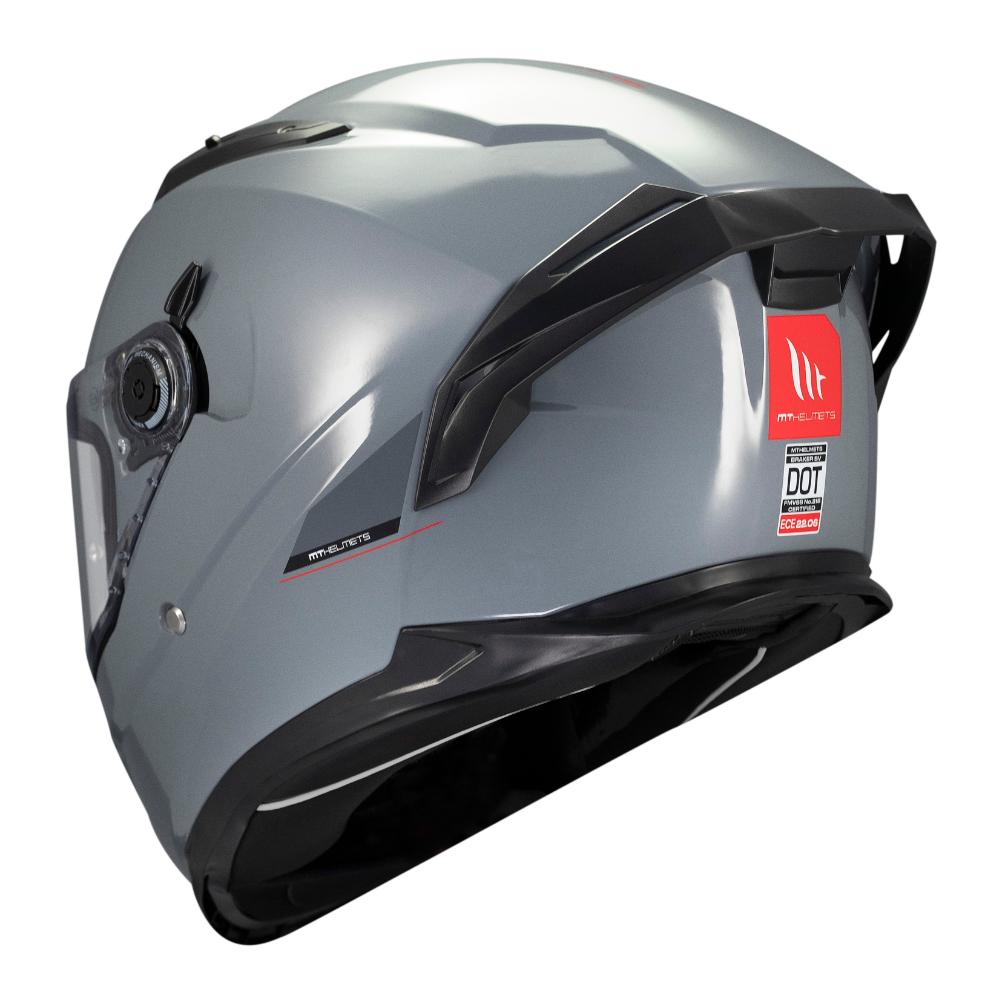 Casco MT Helmets Braker SV Solid A12 Gris Brillo
