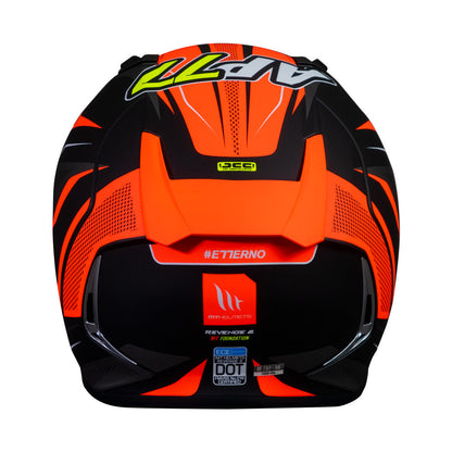 Casco de Moto MT Helmets Revenge 2 MTFOUNDATION C1 Negro Mate+ Mica Dark de regalo