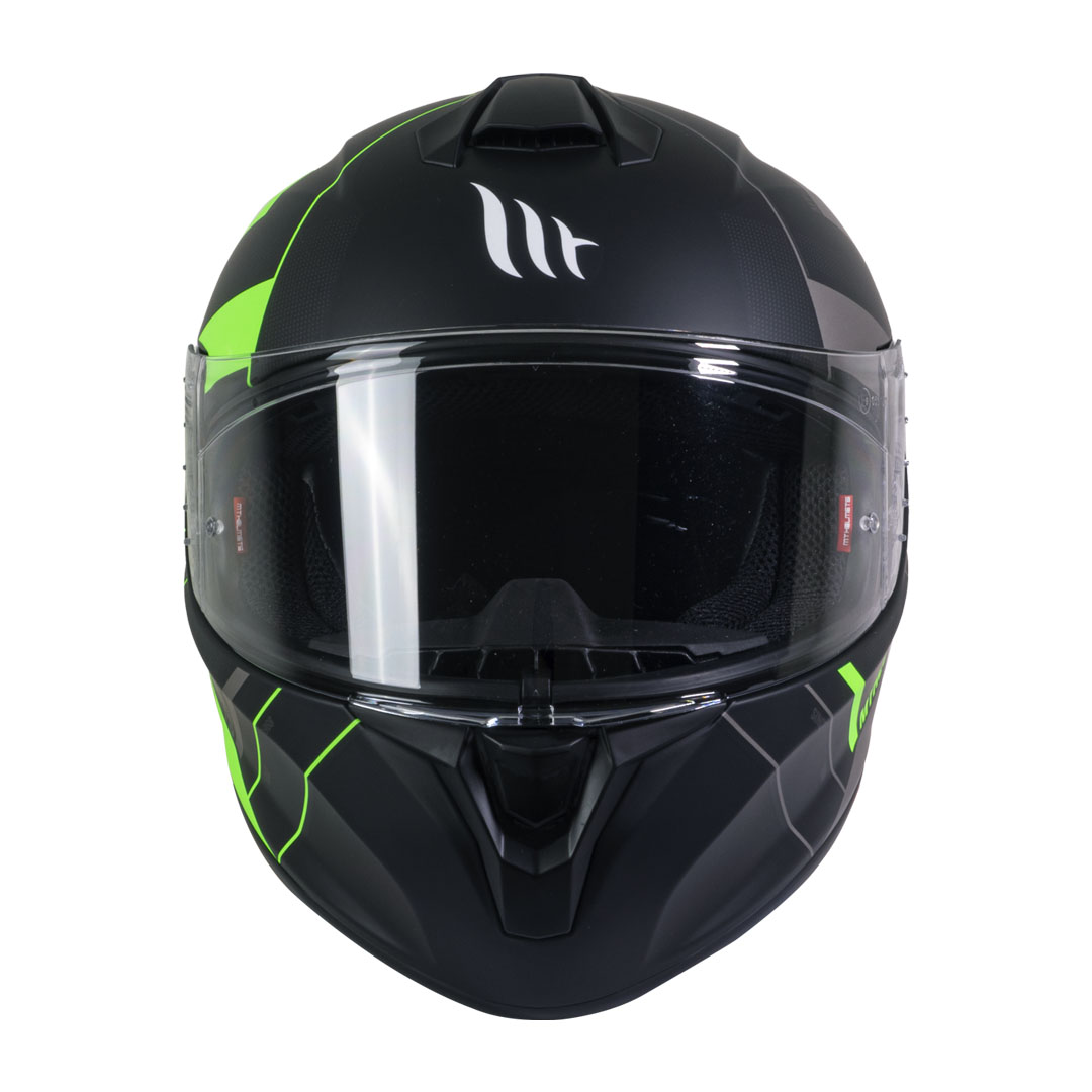 Casco de Moto MT Helmets Targo Veneris B6 Verde Fluor