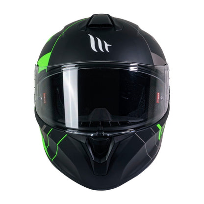 Casco de Moto MT Helmets Targo Veneris B6 Verde Fluor
