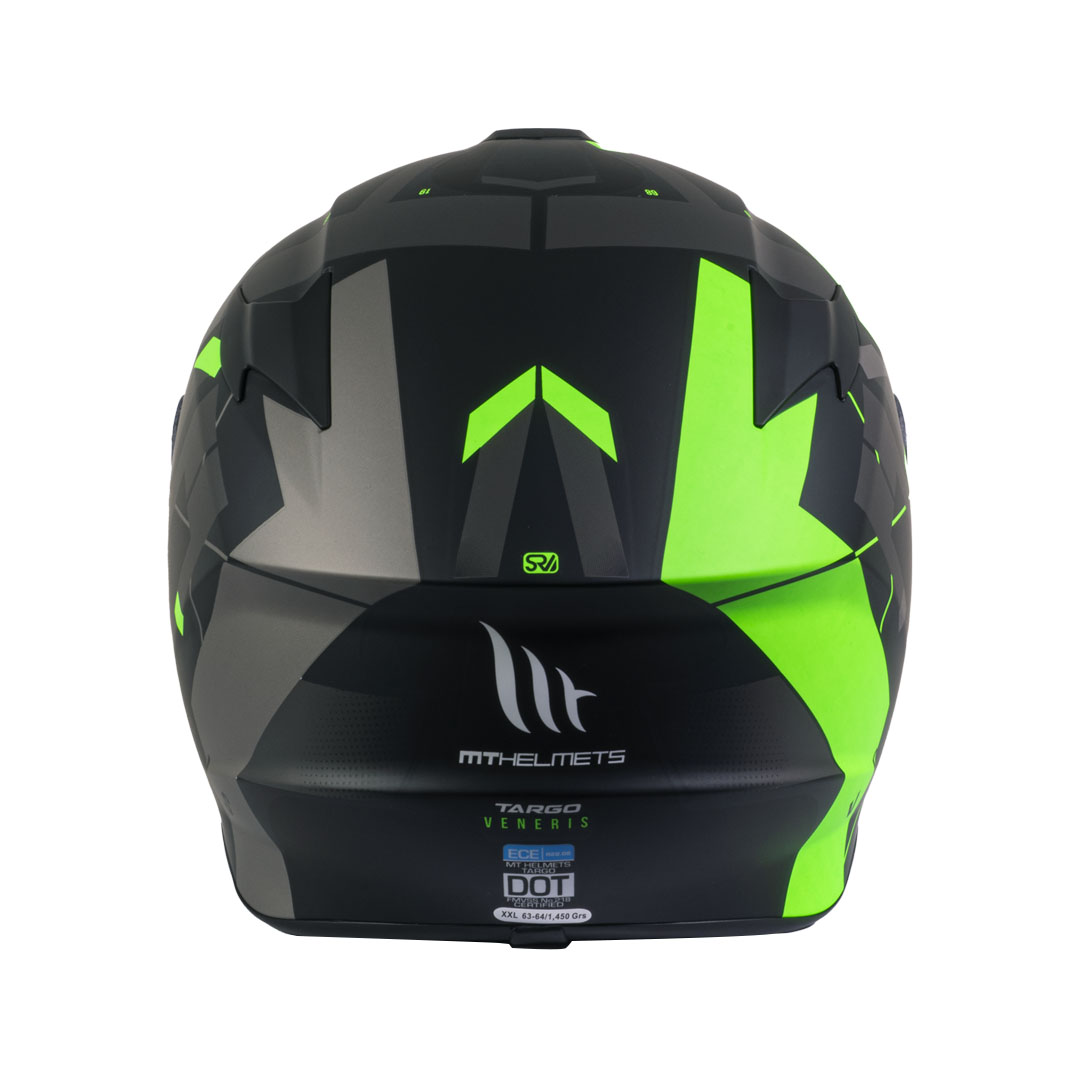 Casco de Moto MT Helmets Targo Veneris B6 Verde Fluor