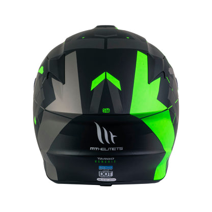 Casco de Moto MT Helmets Targo Veneris B6 Verde Fluor