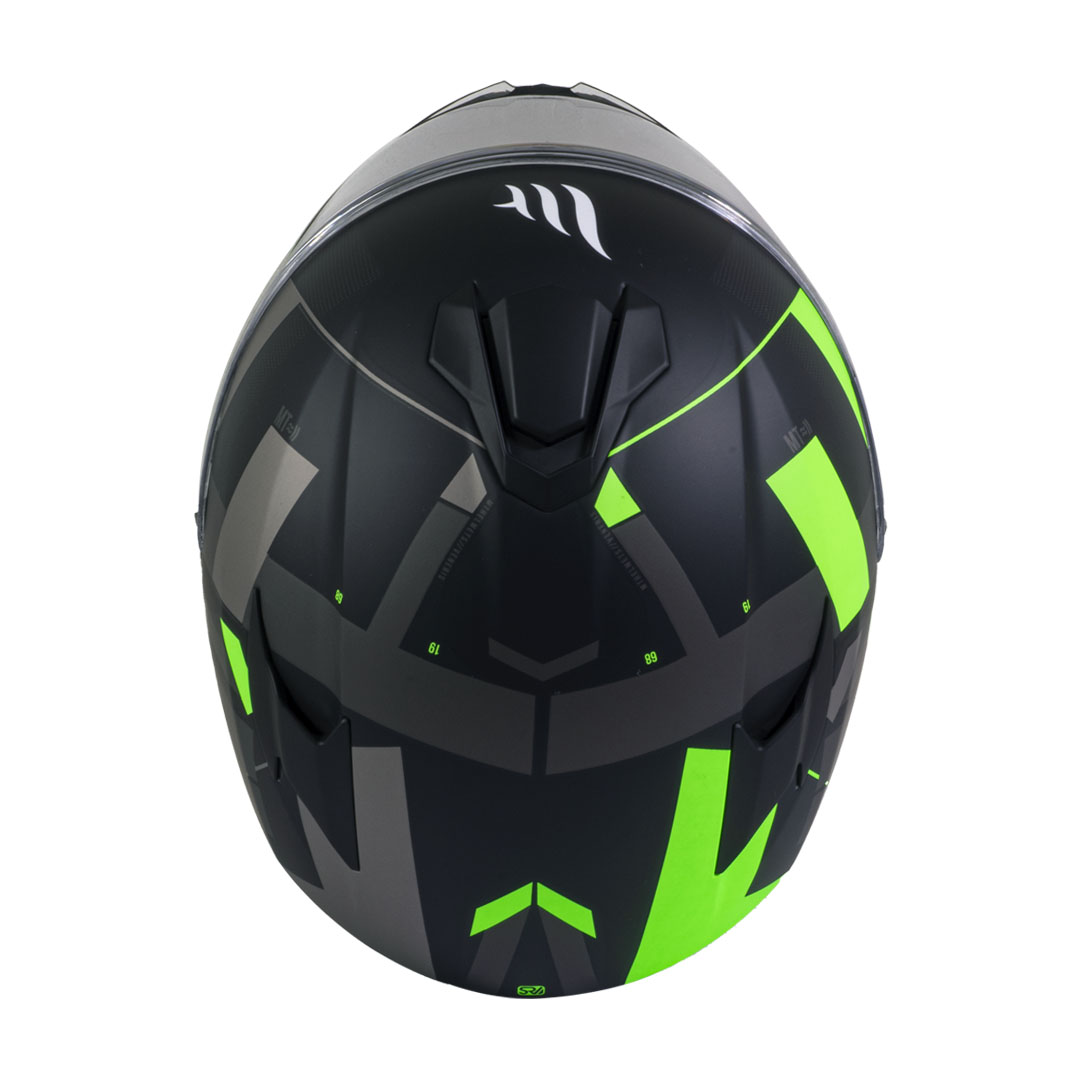 Casco de Moto MT Helmets Targo Veneris B6 Verde Fluor