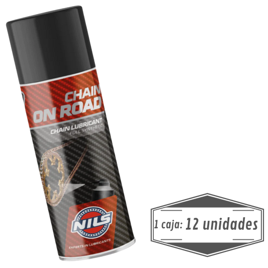 Lubricante Cadena Moto On Road Spray NILS 400ml - Caja 12 Unids