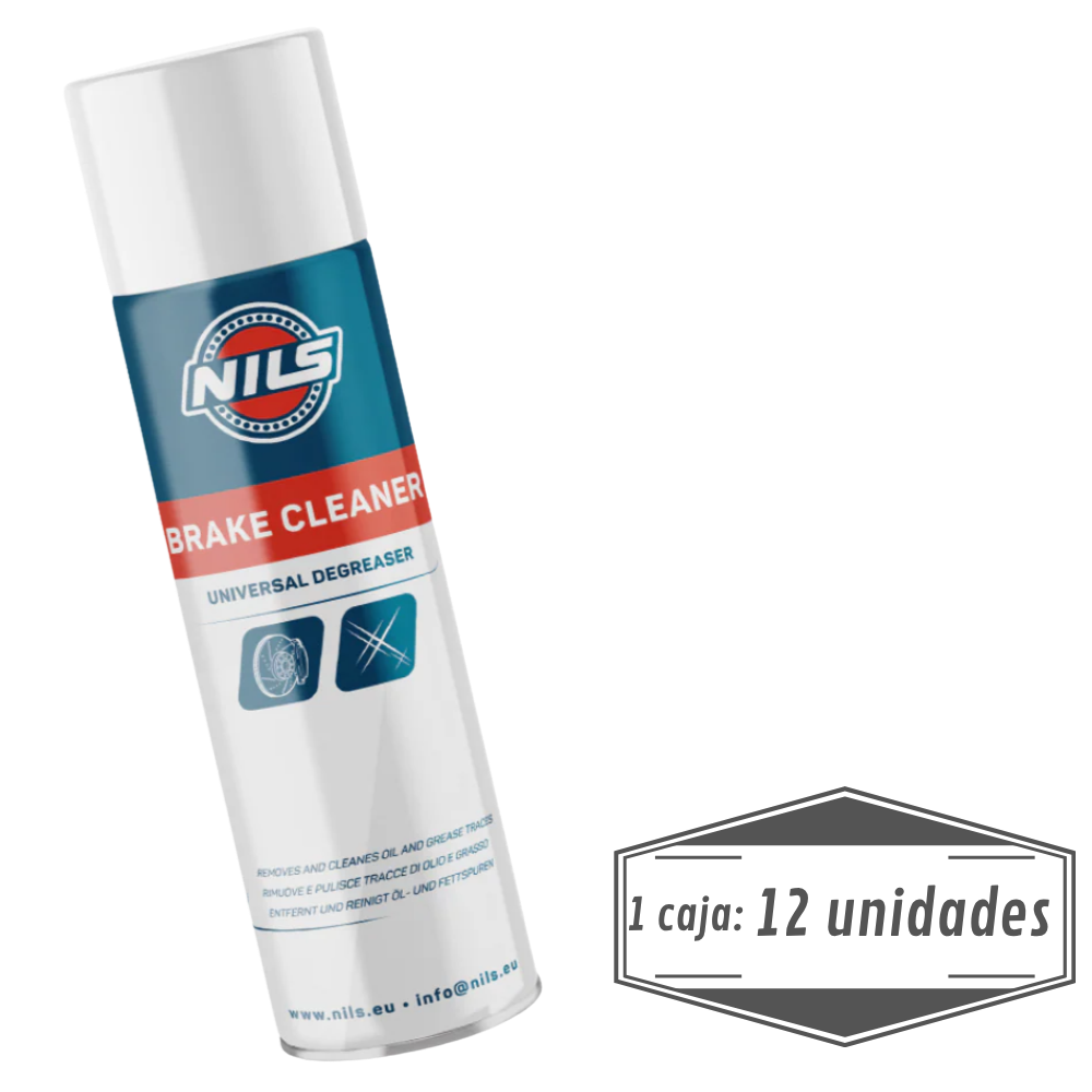 Limpiador Frenos Moto Spray NILS Brake Cleaner 500ml - Caja 12 Unids