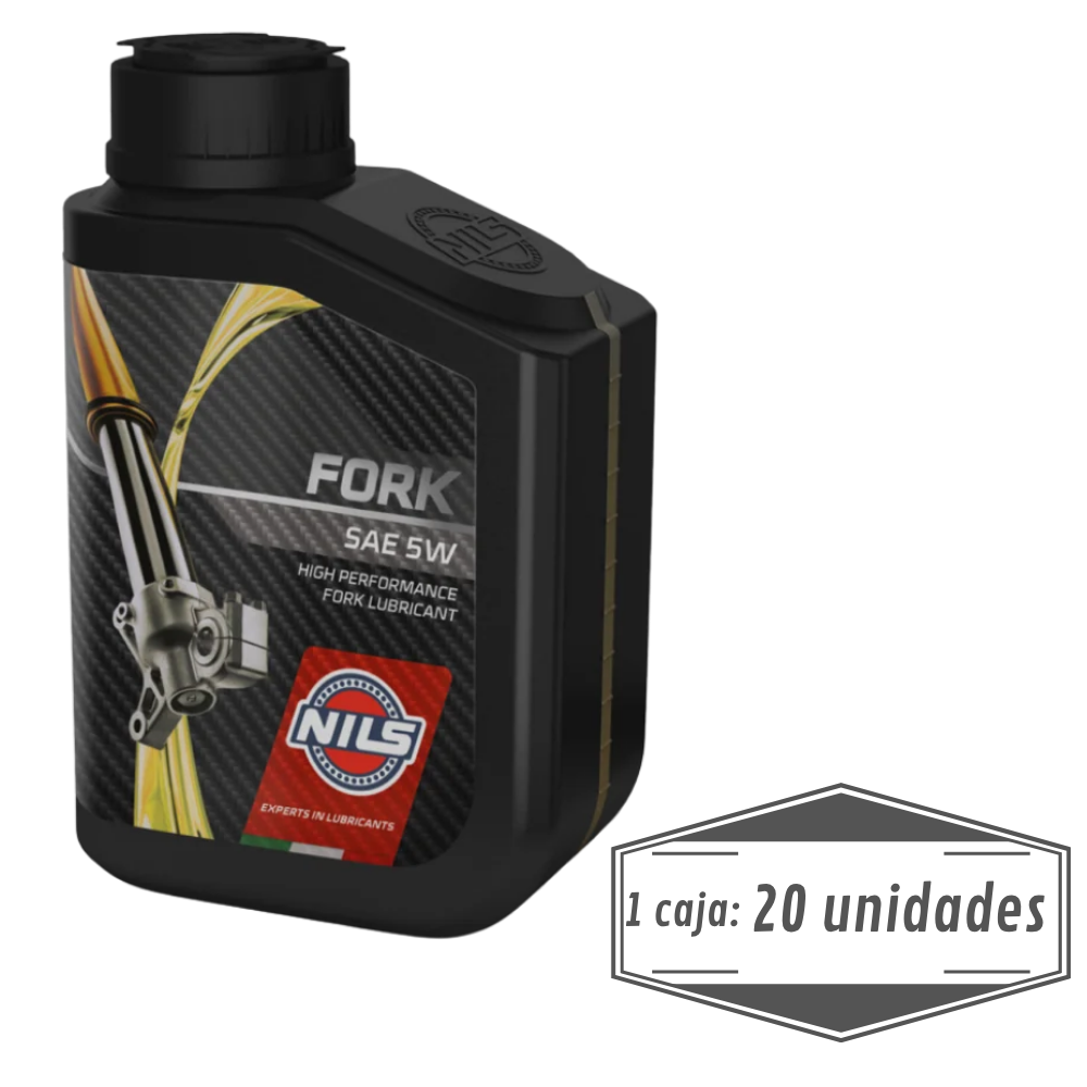 Lubricante Suspensión Moto Nils Fork 5W 1L - Caja 20 Unidades