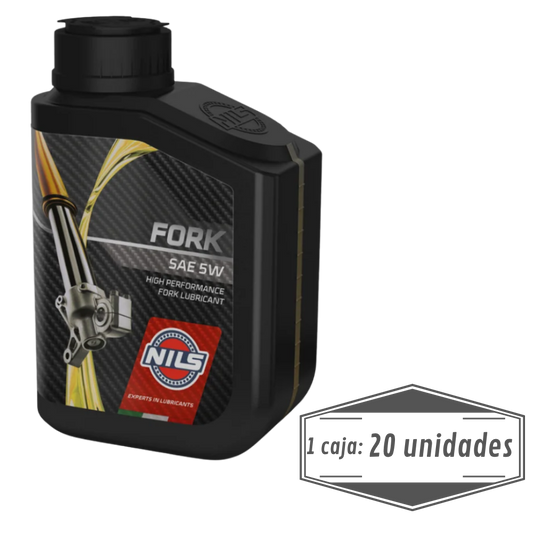 Lubricante Suspensión Moto Nils Fork 5W 1L - Caja 20 Unidades