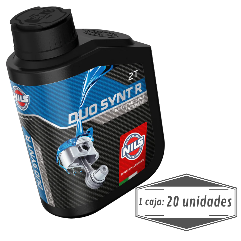Aceite Moto 2T Nils Duo Synt R 1L Full Sintético - Caja 20 Unidades