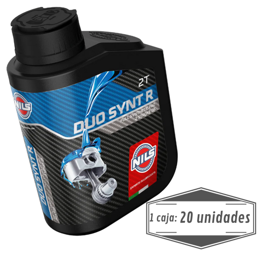 Aceite Moto 2T Nils Duo Synt R 1L Full Sintético - Caja 20 Unidades