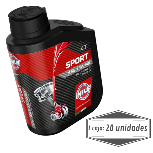 Aceite Moto Nils Sport 10W40 Full Sintético 1L - Caja 20 Unid