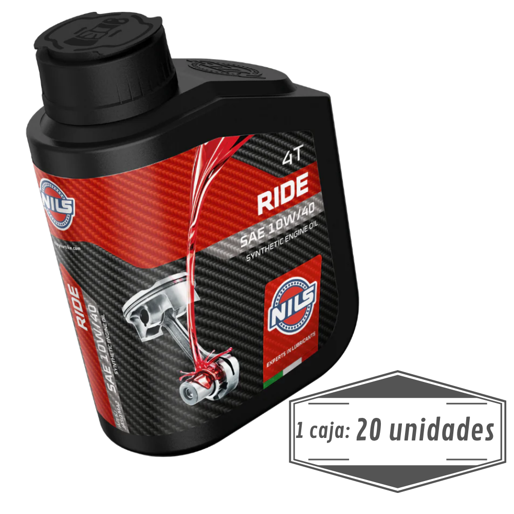 Aceite Moto Nils Ride 10W40 Sintético 1L - Caja 20 Unid