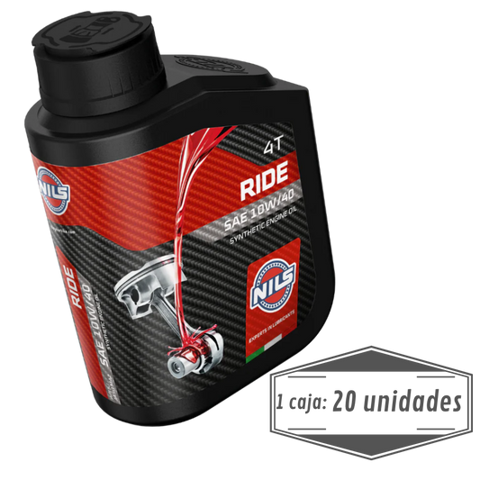 Aceite Moto Nils Ride 10W40 Sintético 1L - Caja 20 Unid