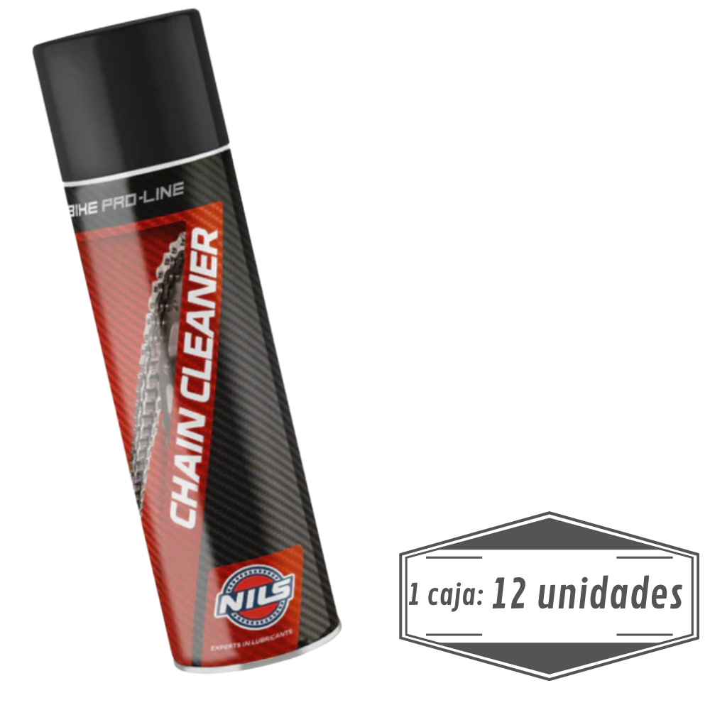 Limpiador Cadena Moto Spray NILS Chain Cleaner 500ml - Caja 12 Unids