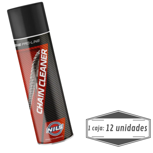 Limpiador Cadena Moto Spray NILS Chain Cleaner 500ml - Caja 12 Unids