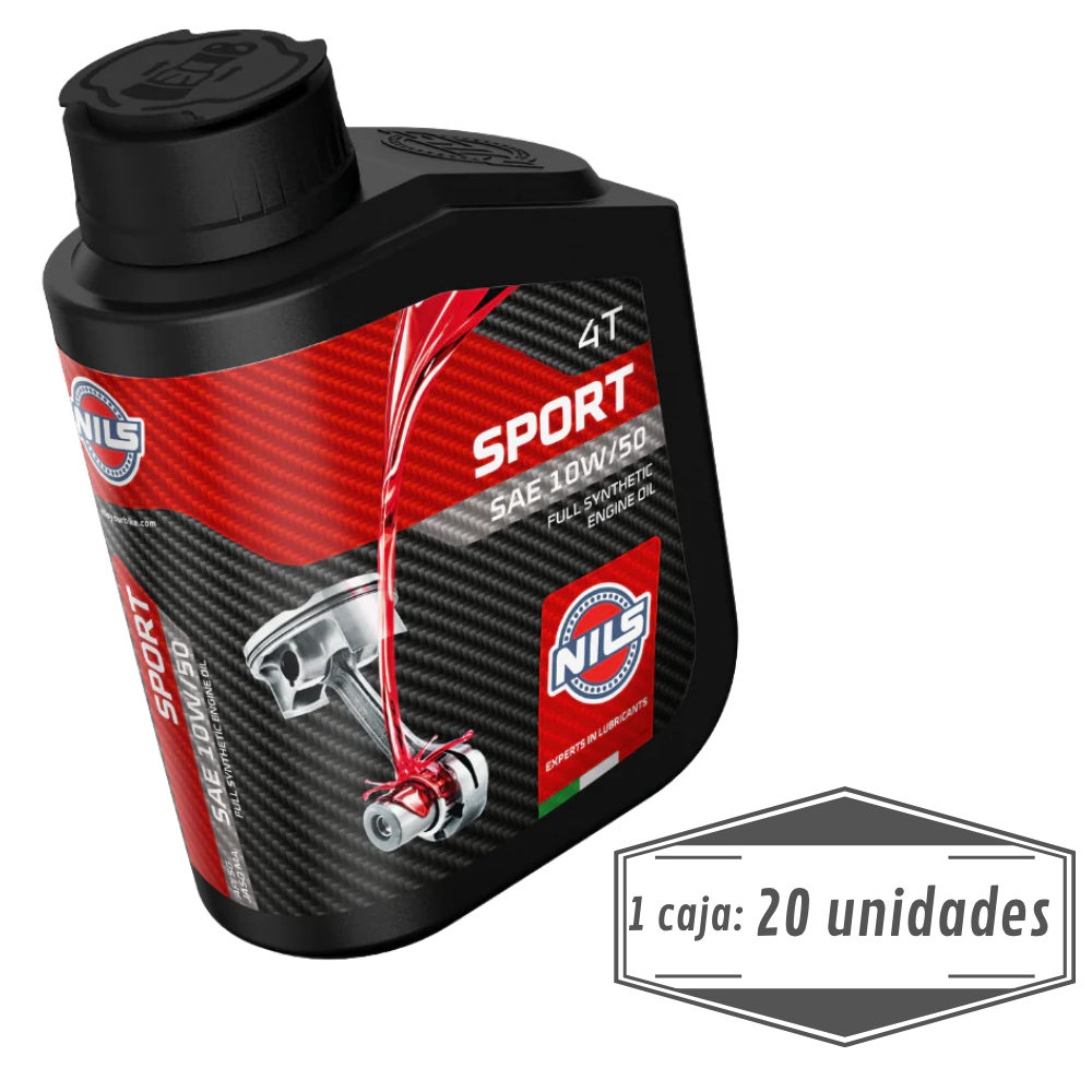 Aceite Moto Nils Sport 10W50 Full Sintético 1L - Caja 20 Unid