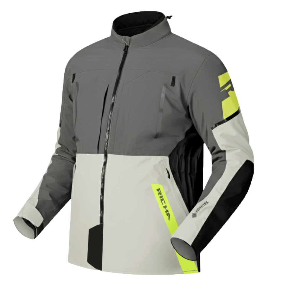 Chaqueta para Moto Richa Orion GTX Gris Amarillo- Hombre