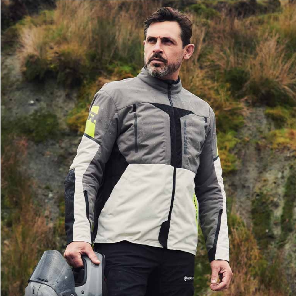 Chaqueta para Moto Richa Orion GTX Gris Amarillo- Hombre